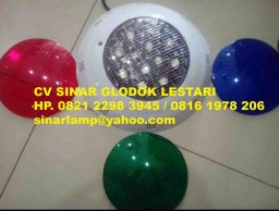 Lampu Kolam Renang LED 12W Cover Warna Merah Hijau atau Biru